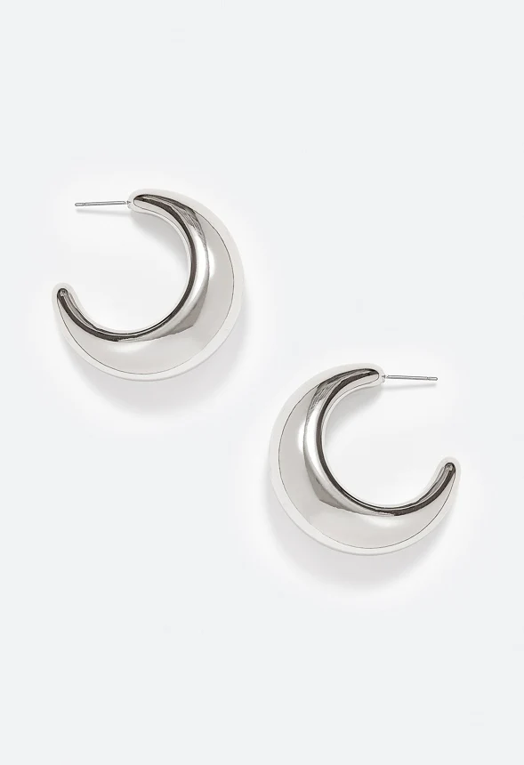 Aniya Chunky Hoop Earrings - Image 3