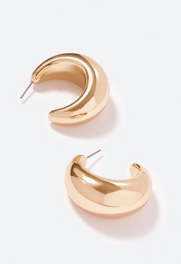 Aniya Chunky Hoop Earrings - Image 3