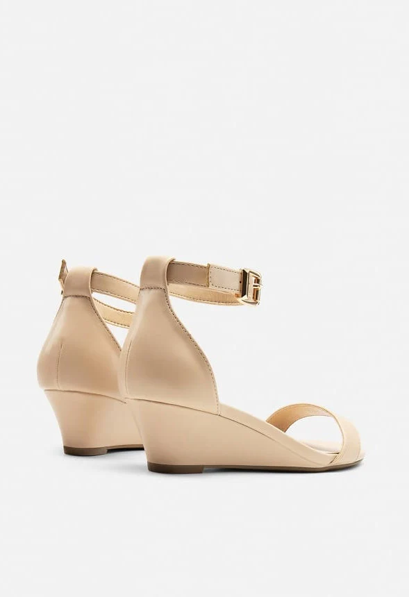 Ankle Strap Low Heel Wedge Sandal - Image 3