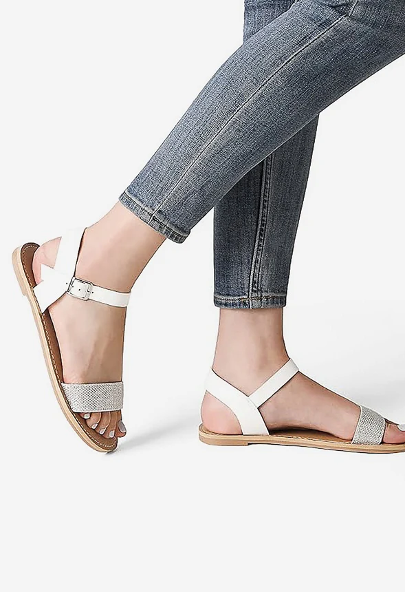Ankle Strap Open Toe Flat Sandal - Image 2