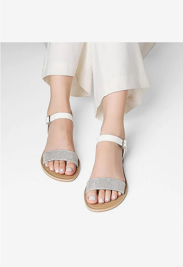 Ankle Strap Open Toe Flat Sandal - Image 5