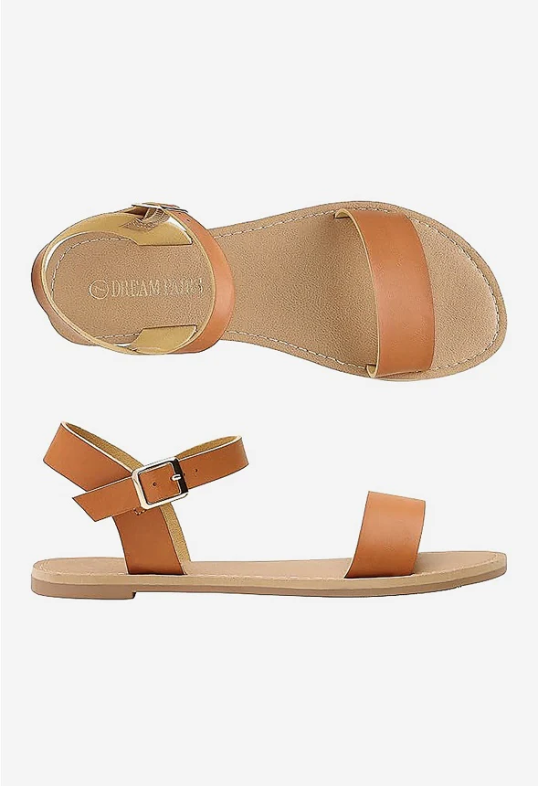 Ankle Strap Open Toe Flat Sandal - Image 3