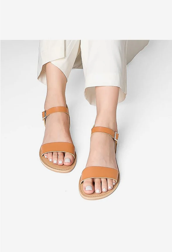 Ankle Strap Open Toe Flat Sandal - Image 5