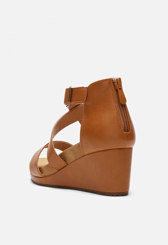Ankle Strap Open-Toe Platform Wedge Sandal - Image 3