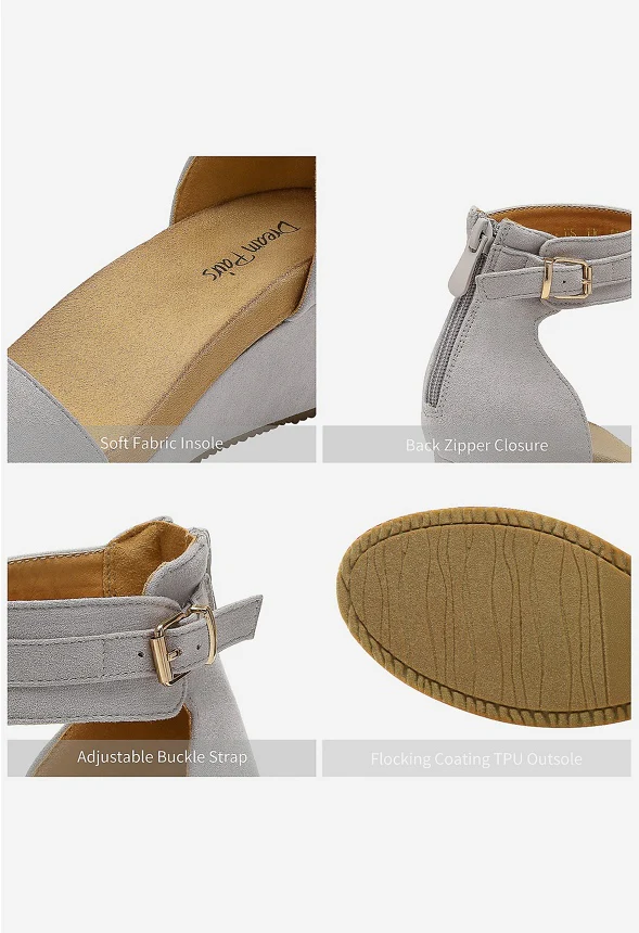 Ankle Strap Platform Wedge Heel Sandal - Image 5