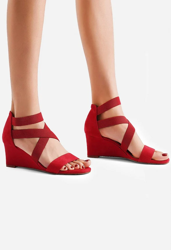 Ankle Strap Wedge Heel Sandal - Image 2