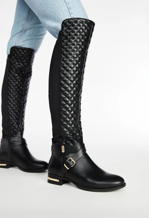 Annabeth Quilted Flat Boot - Image 2