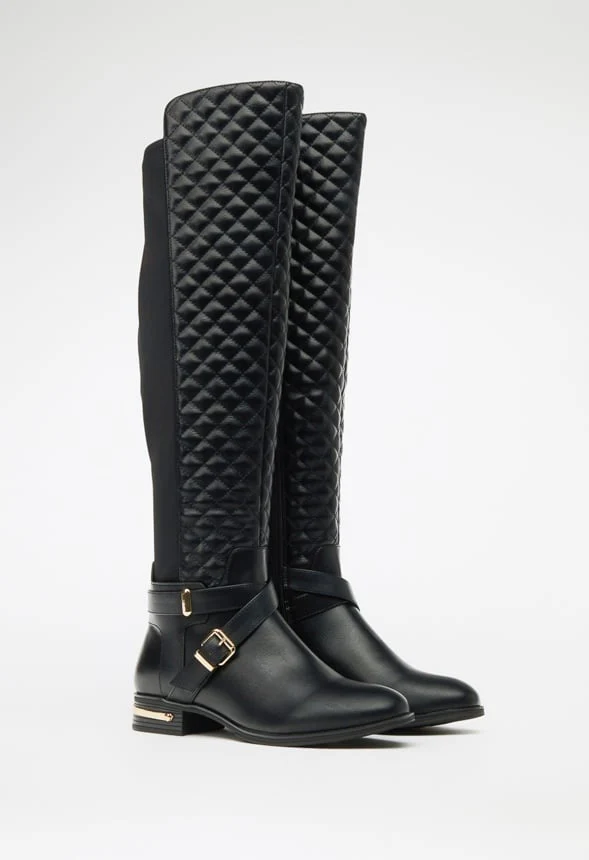 Annabeth Quilted Flat Boot - Image 5