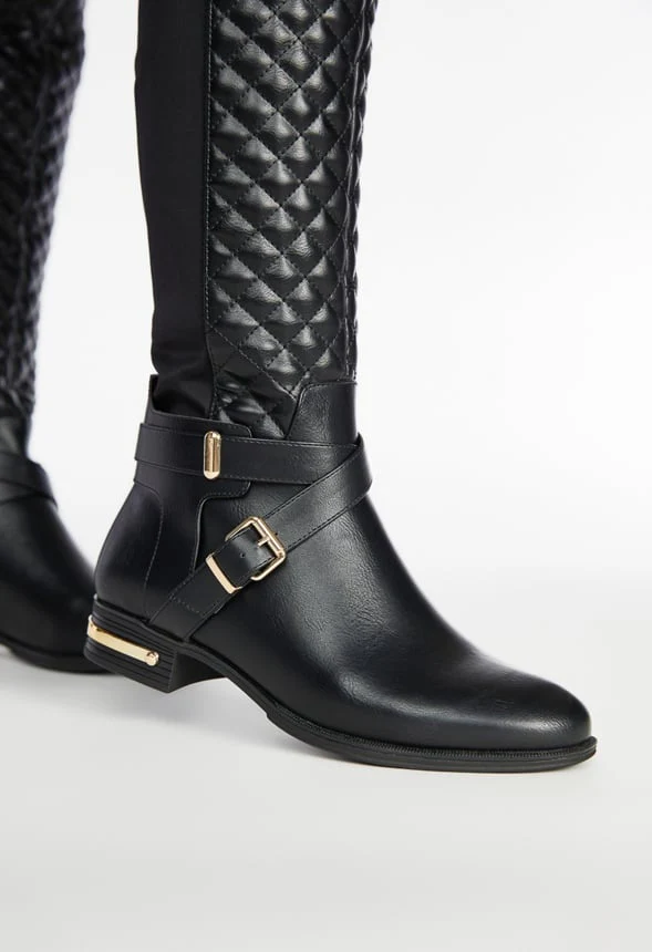 Annabeth Quilted Flat Boot - Image 6