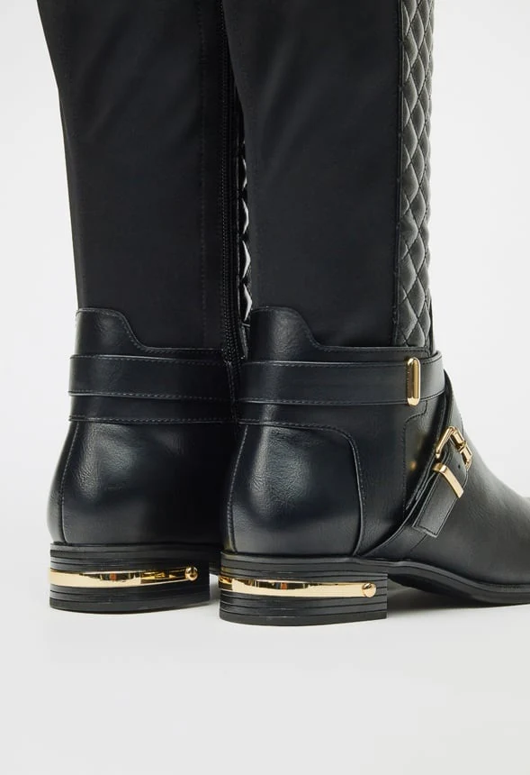 Annabeth Quilted Flat Boot - Image 7