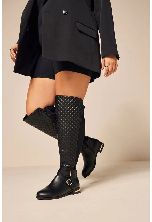 Annabeth Quilted Flat Boot - Image 9