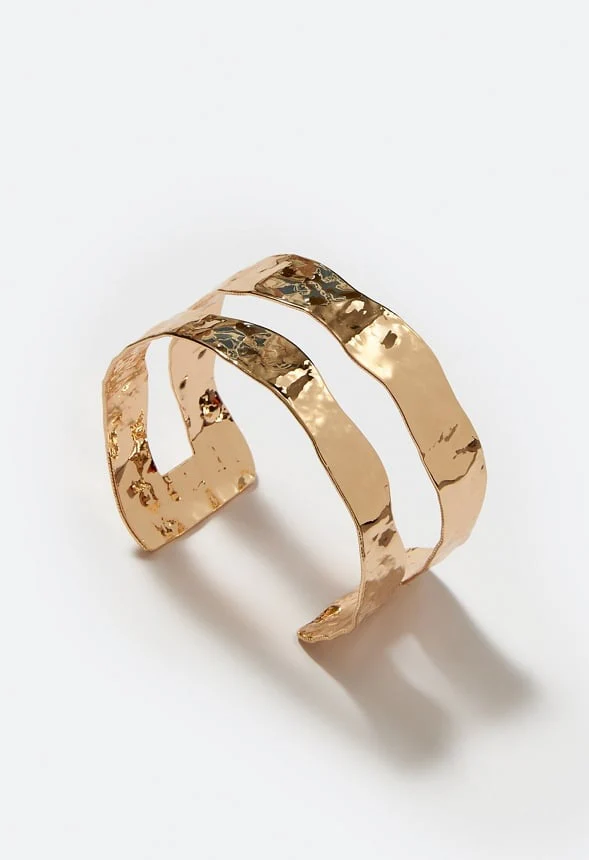 Anu Textured Metal Open Cuff - Image 3