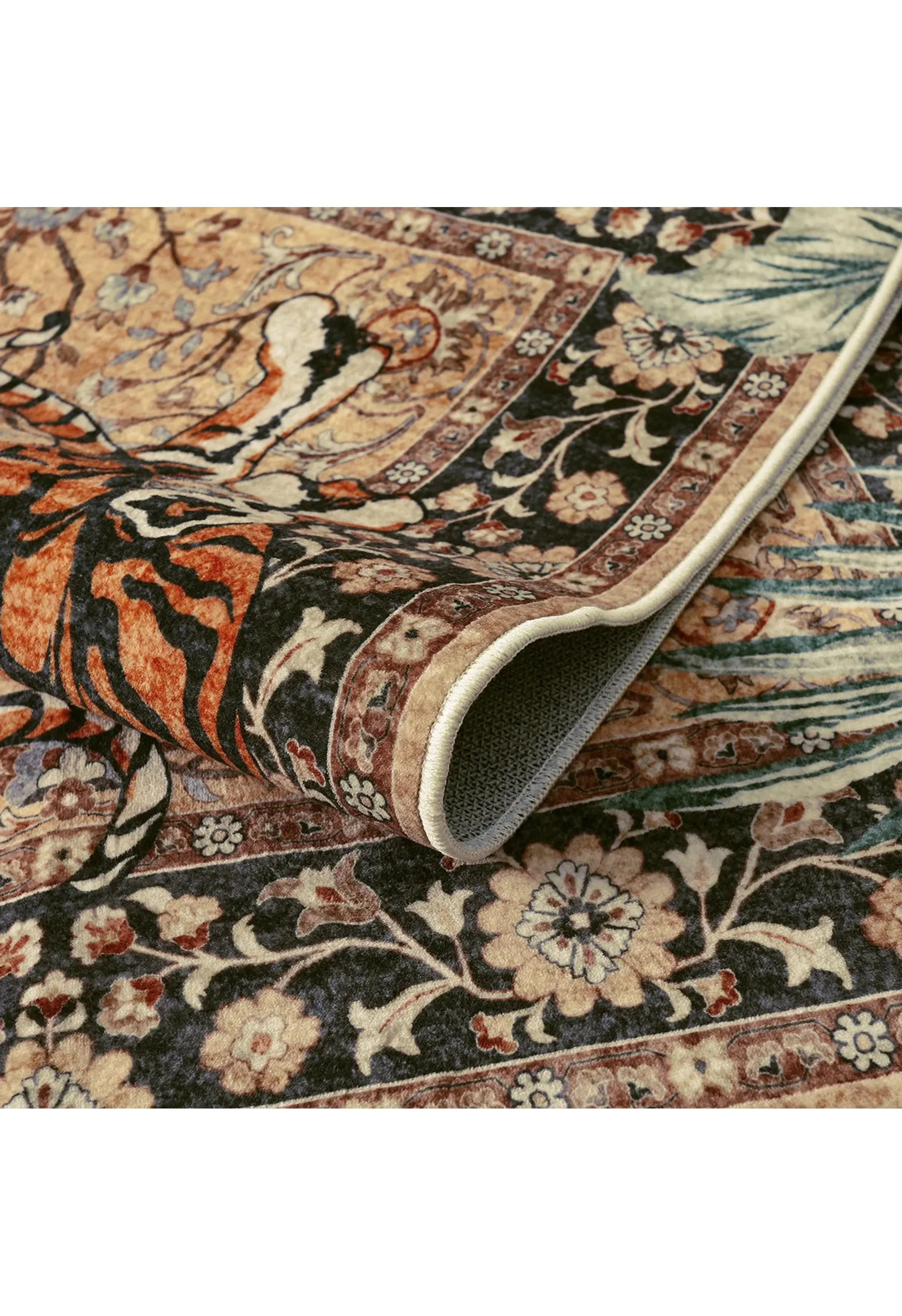 Rava Washable Wild Tiger Desert Yellow Rug - Image 5
