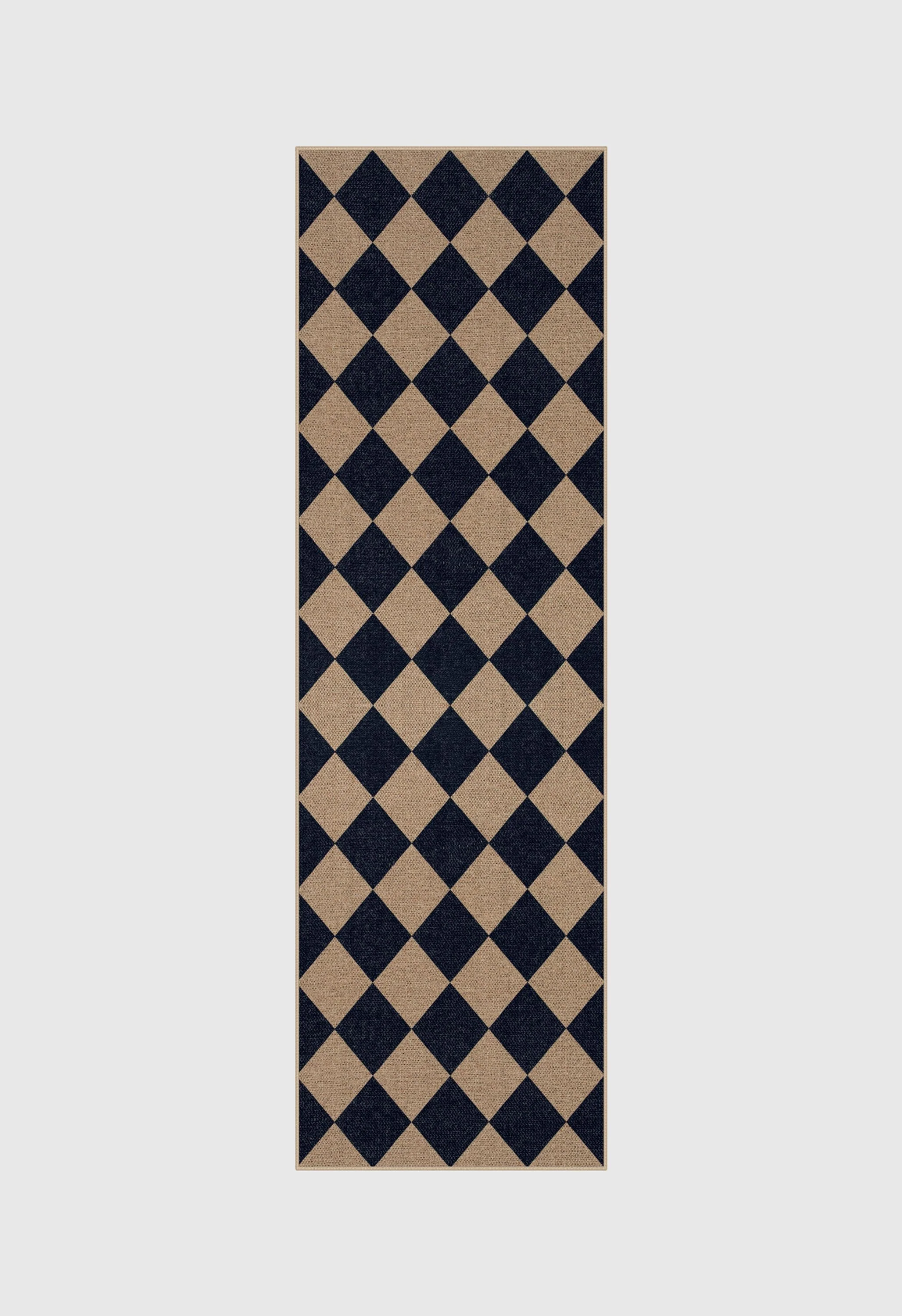 Coline Washable Geometric Checkered Easy Jute Black Indoor/Outdoor Rug - Image 5