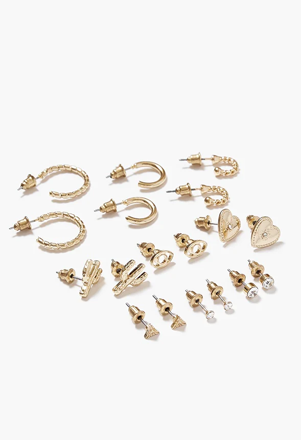Ari Mixed Studs And Hoops Multipack - Image 2