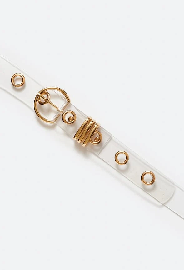 Ari Transparent Jeans Belt With Eyelets - Image 3