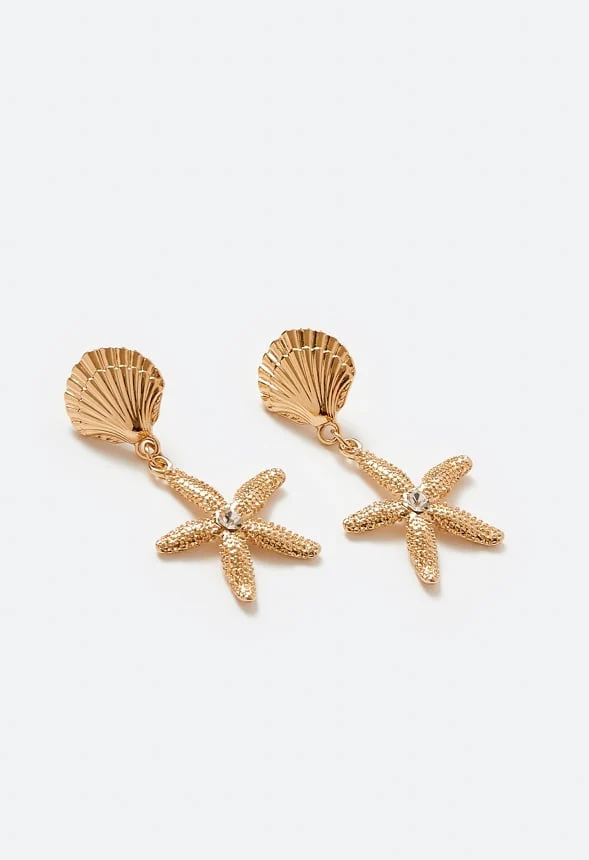 Ariel Shell And Starfish Drop Earrings - Image 3