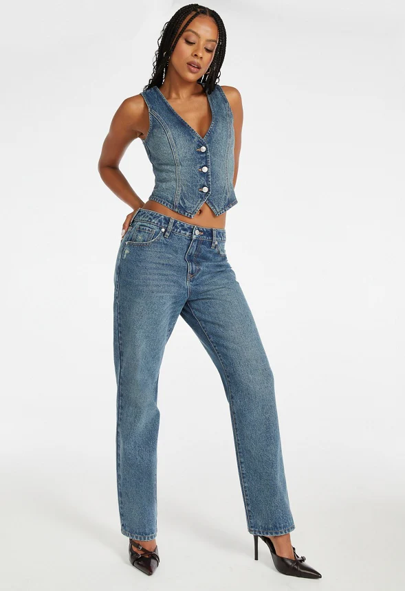 Ash Mid Rise Wide Leg Slouch Boyfriend Jeans - Image 4