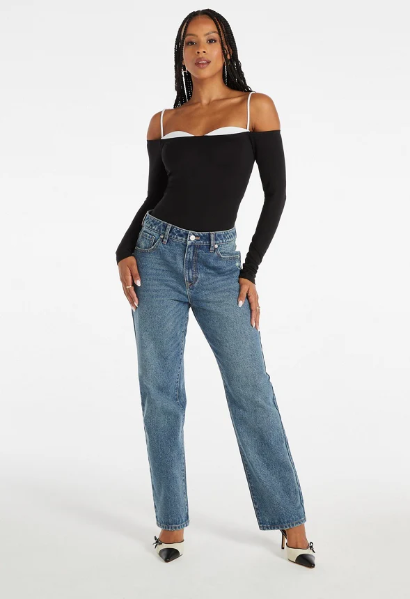 Ash Mid Rise Wide Leg Slouch Boyfriend Jeans - Image 5