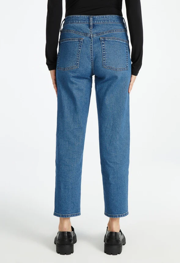 Asher Mid Rise Comfort Ankle Straight Jeans - Image 2