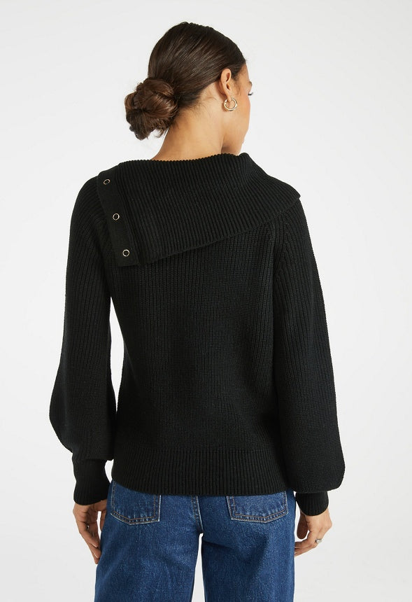 Asymmetrical Foldover Sweater - Image 2
