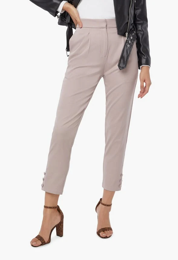 Audrey Buttoned Down Hem Pants - Image 2