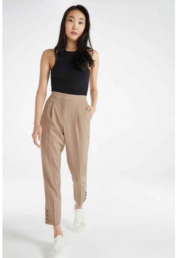 Audrey Buttoned Down Hem Trousers - Image 3