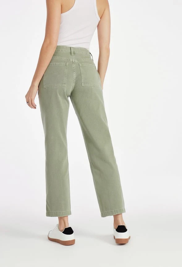 Avery Seamed Cargo Straight Leg Jeans - Image 2