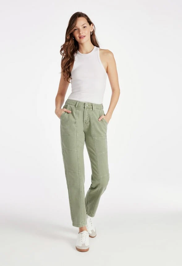 Avery Seamed Cargo Straight Leg Jeans - Image 3