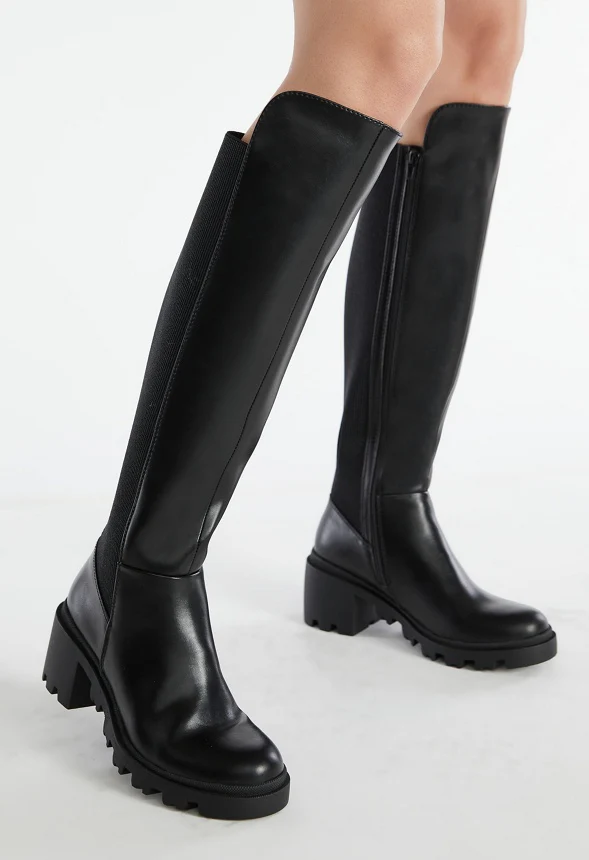 Ayden Chunky Block Heeled Boot - Image 6