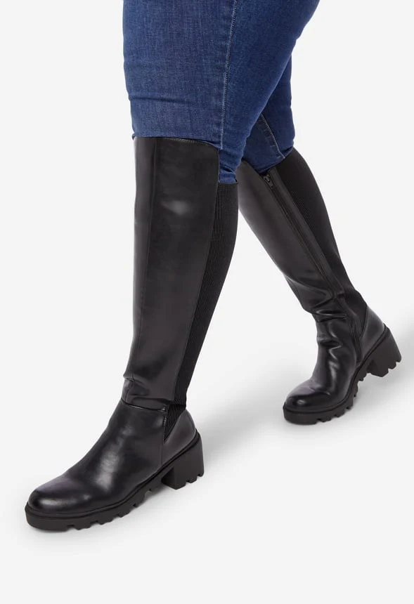 Ayden Chunky Block Heeled Boot - Image 8