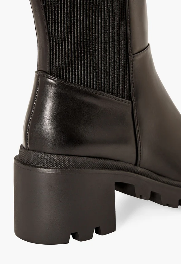 Ayden Chunky Block Heeled Boot - Image 9