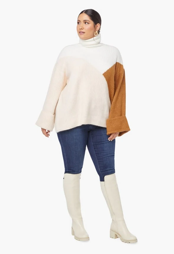 Ayden Chunky Block Heeled Boot - Image 9