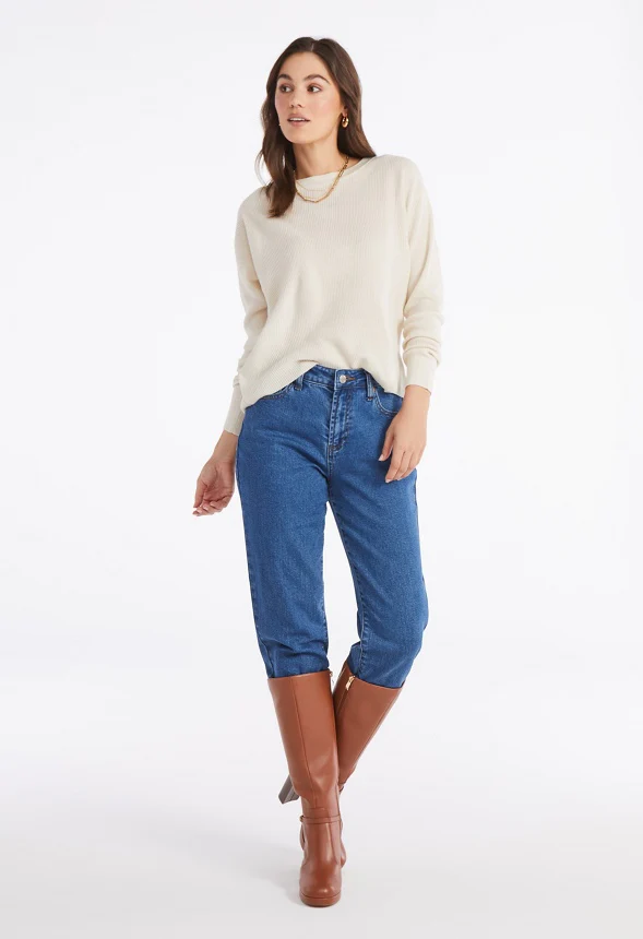 Back Slit Knit Pullover Sweater - Image 5