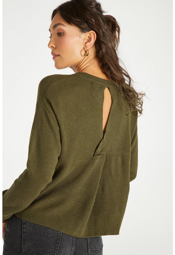 Back Slit Knit Pullover Sweater - Image 3