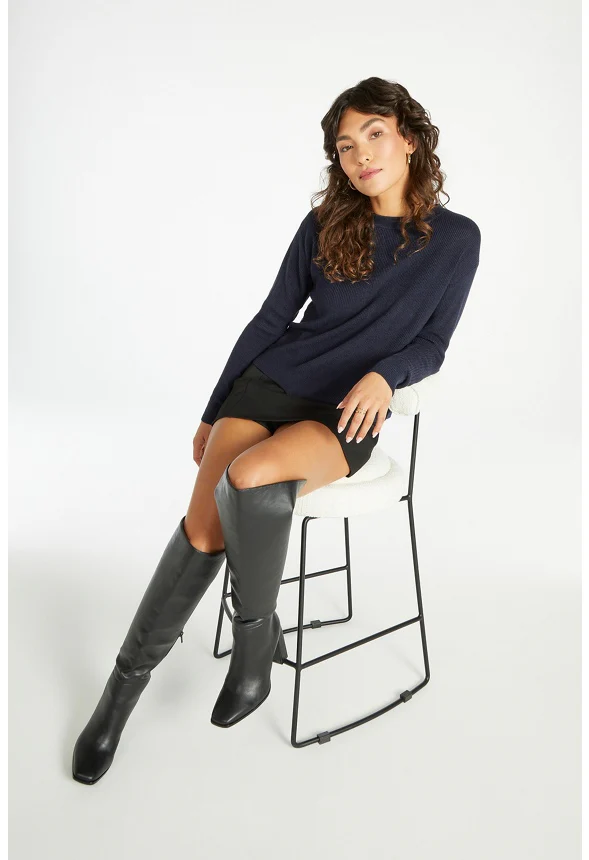Back Slit Knit Pullover Sweater - Image 4