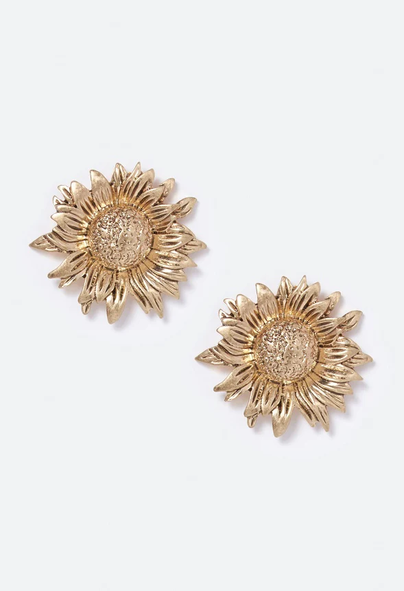 Bailey Sunflower Stud Earrings - Image 2