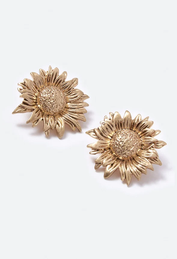 Bailey Sunflower Stud Earrings - Image 3