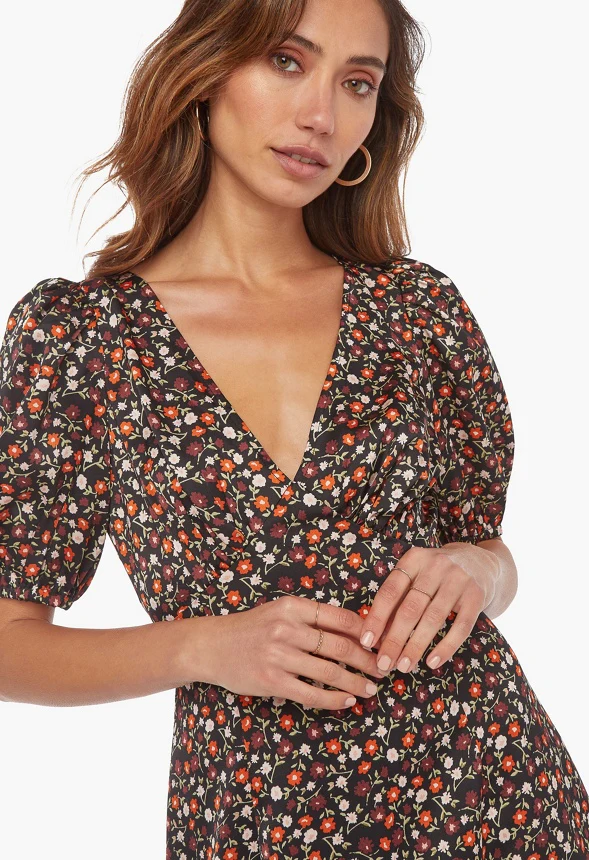 Balloon Sleeve Midi Dress - Image 4