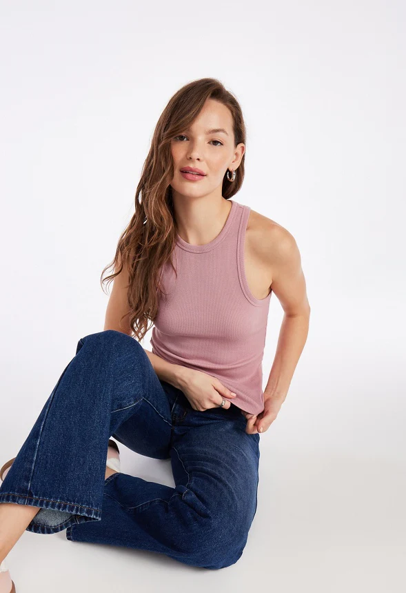 Basic Rib Tank Top - Image 3