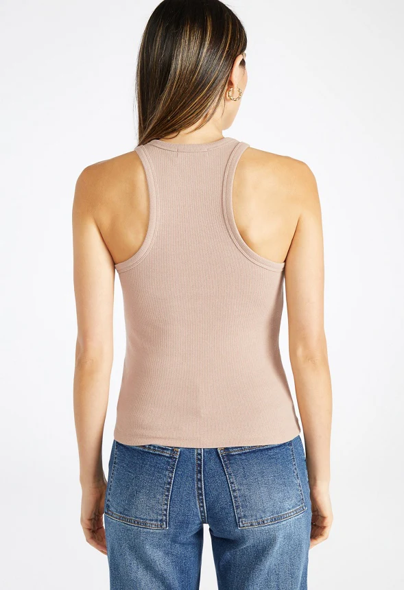 Basic Rib Tank Top - Image 2
