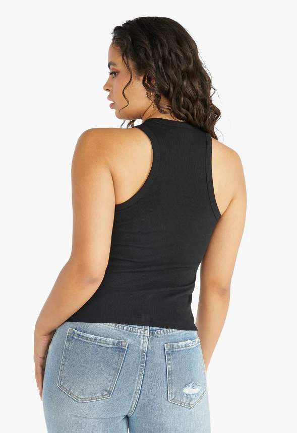 Basic Rib Tank Top - Image 2