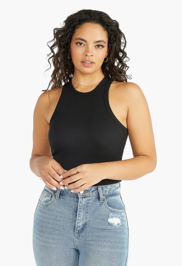 Basic Rib Tank Top - Image 3