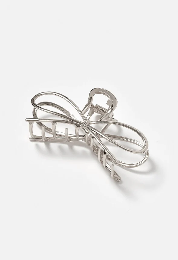 Bea Metal Ribbon Bow Hair Claw - Image 2