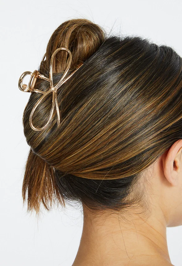 Bea Metal Ribbon Bow Hair Claw