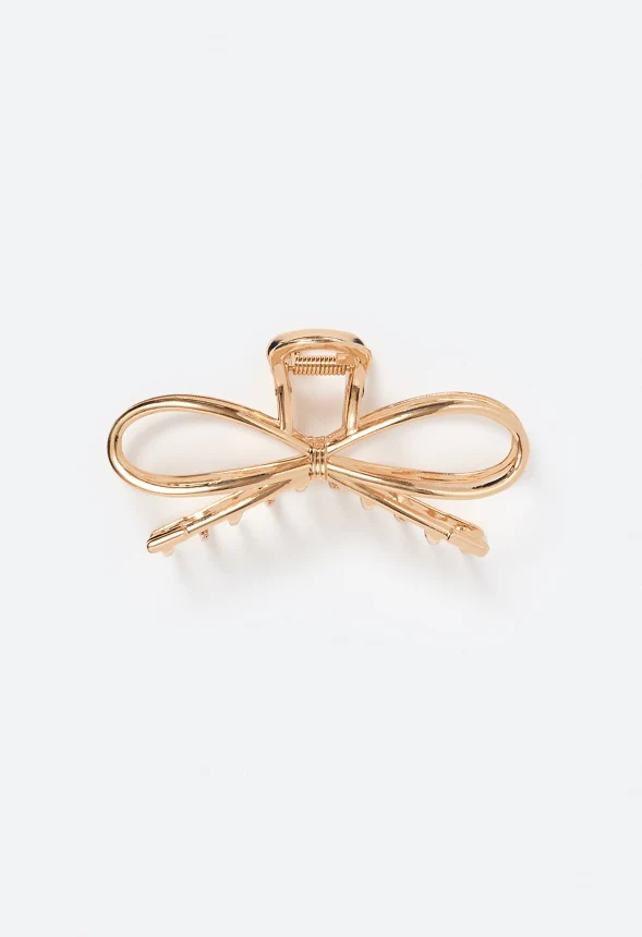 Bea Metal Ribbon Bow Hair Claw - Image 3