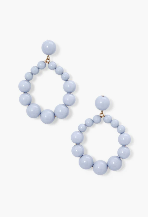 Beaded Loop Stud Earrings - Image 3