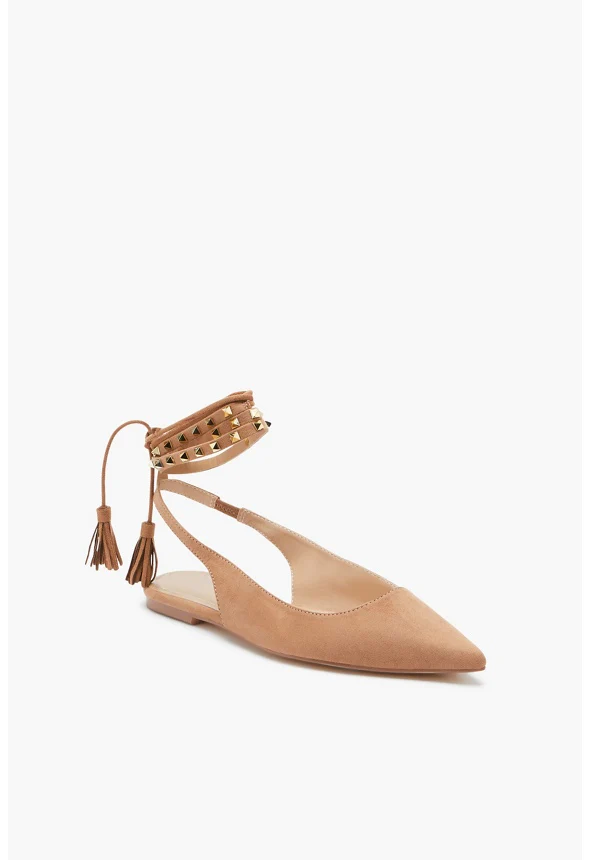 Beatrice Ankle-Wrap Flat - Image 2