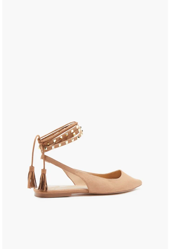 Beatrice Ankle-Wrap Flat - Image 3