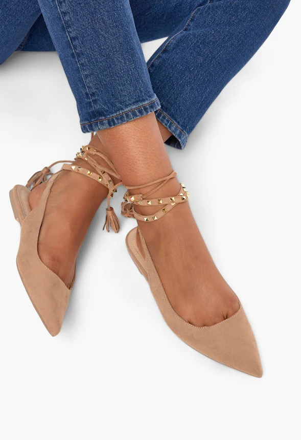 Beatrice Ankle-Wrap Flat - Image 5